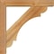 Ekena Millwork Olympic Block Rough Sawn Bracket w/ Offset Brace, Western Red Cedar, 4"W x 18"D x 18"H BKT0402X18X18OLY05RWR - alternate 3